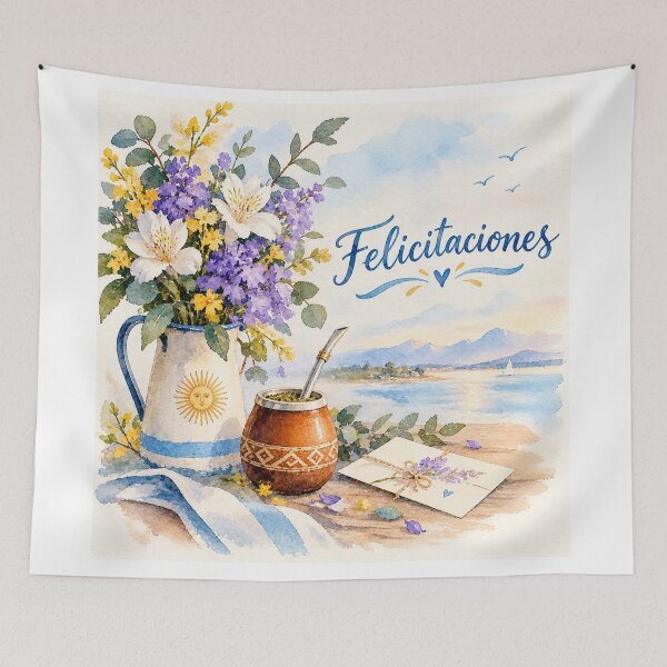 Item preview, Congratulations in Watercolor designed and sold by Esencia Argentina.