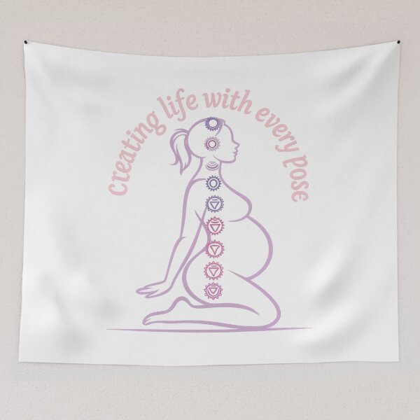 Item preview, Creating Life With Every Pose Pink Purple Chakra designed and sold by 108stillness.
