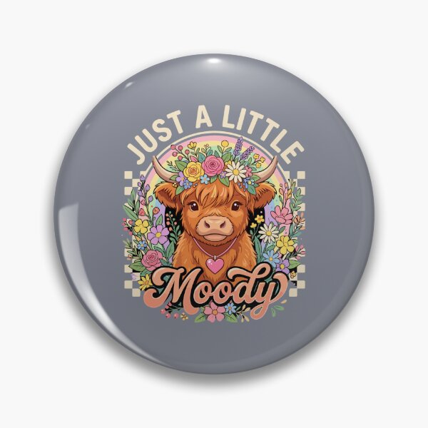 Item preview, Just A Little Moody Highland Cow Farm Animal designed and sold by SofiBlair.