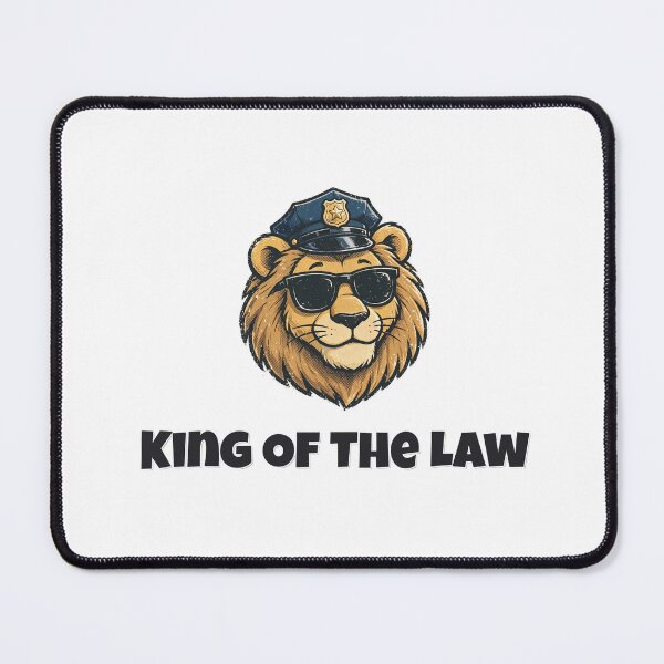 Item preview, King Of The Law Funny Lion Police Design designed and sold by Wild Shades.