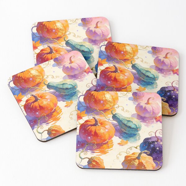 Item preview, Cosmic Pumpkins Watercolor Autumn Magic designed and sold by soulfulpalette.