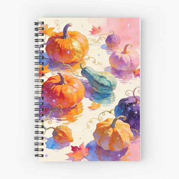 Item preview, Cosmic Pumpkins Watercolor Autumn Magic designed and sold by soulfulpalette.