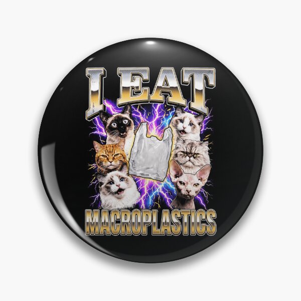 Item preview, Halloween Cats Eat Macroplastics Funny Meme designed and sold by d247.