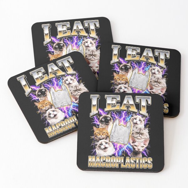Item preview, Halloween Cats Eat Macroplastics Funny Meme designed and sold by d247.