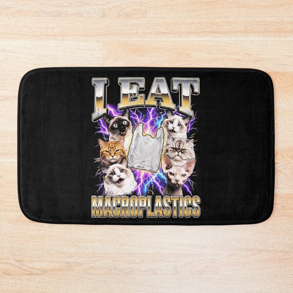 Item preview, Halloween Cats Eat Macroplastics Funny Meme designed and sold by d247.