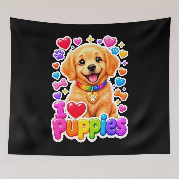 Item preview, Rainbow Collar Puppy Love designed and sold by ExploreAura Studio.