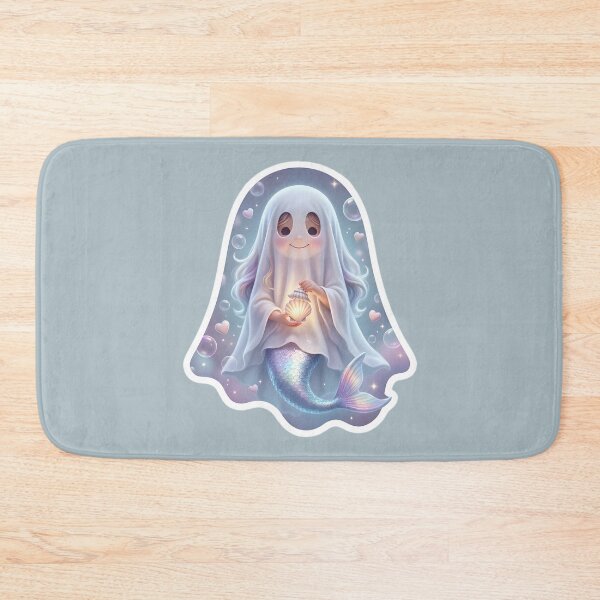 Item preview, Halloween Cute Ghost Mermaid designed and sold by Roanemermaid.
