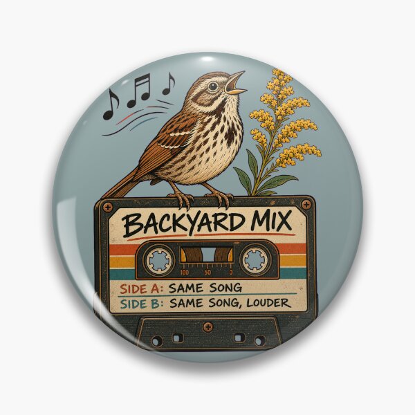 Item preview, Song Sparrow Cassette Tape Backyard Mix Funny Retro Bird Song designed and sold by shifumart.