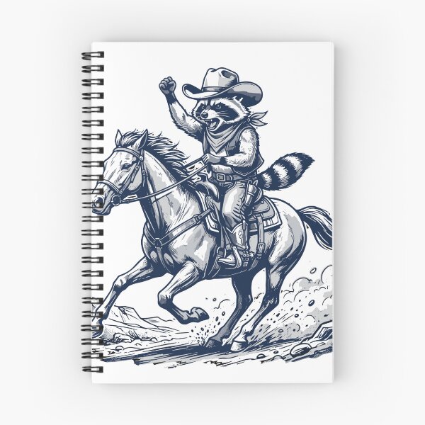 Item preview, Raccoon Cowboy Horse Riding Western Animal designed and sold by SofiBlair.
