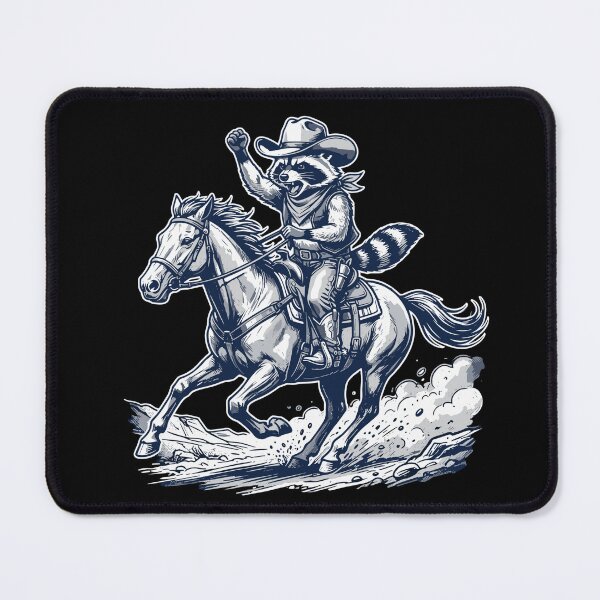 Item preview, Raccoon Cowboy Horse Riding Western Animal designed and sold by SofiBlair.
