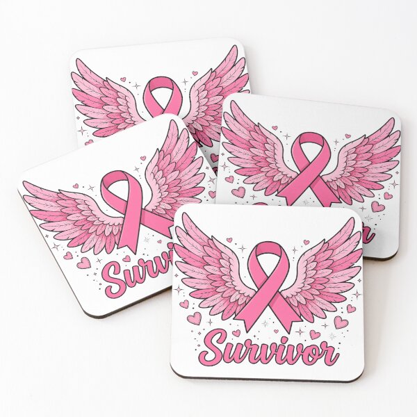 Item preview, Survivor Pink Ribbon Angel Wings Shirt designed and sold by Wear Pink Studio.