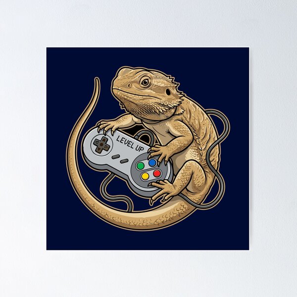 Item preview, Level Up Bearded Dragon Gamer Reptile Owner designed and sold by SofiBlair.