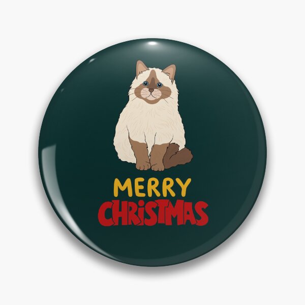 Item preview, Cute Ragdoll Cat Merry Christmas Holiday Art designed and sold by stormk10.