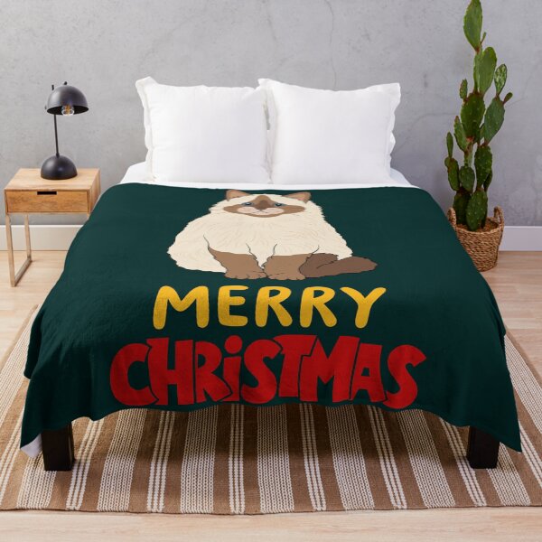 Item preview, Cute Ragdoll Cat Merry Christmas Holiday Art designed and sold by stormk10.