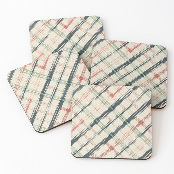 Item preview, Christmas Plaid Tartan Red Green Navy Diagonal Pattern designed and sold by Mindful Wall Art Studio.