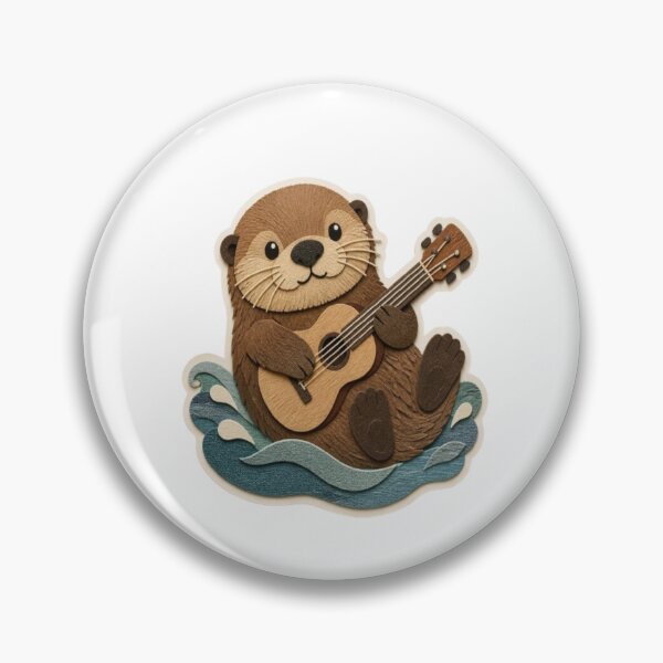 Item preview, Cute Ukulele Playing Sea Otter designed and sold by creativerooney.