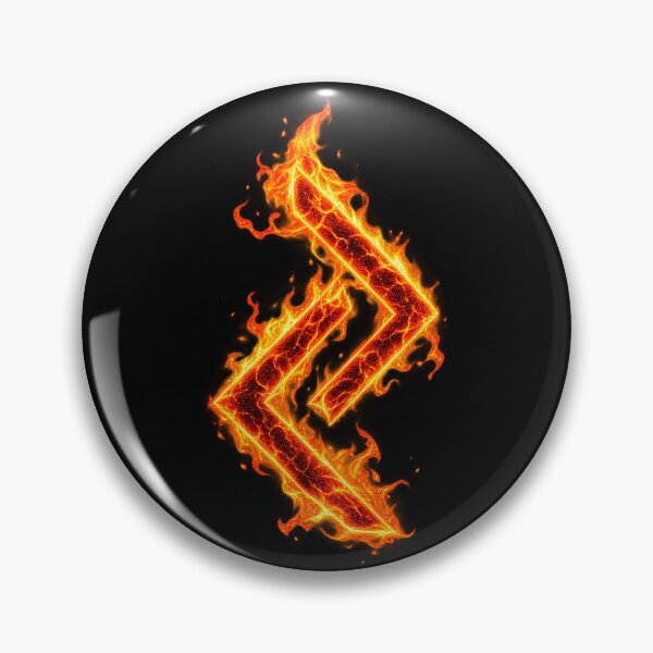 Item preview, Jera Rune in flame designed and sold by Faust-ART.