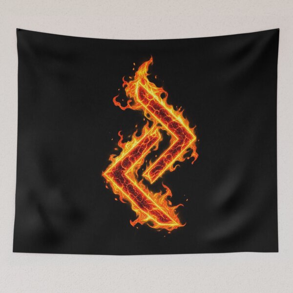 Item preview, Jera Rune in flame designed and sold by Faust-ART Design.