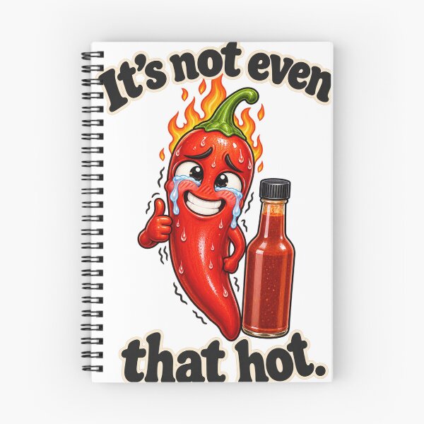 Item preview, It's Not Even That Hot - Funny Hot Sauce Chilli Pepper designed and sold by ManxCatAndy.