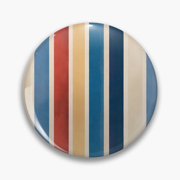 Item preview, Vintage Americana Navy Red Tan Vertical Stripe Pattern designed and sold by Mindful Wall Art Studio.