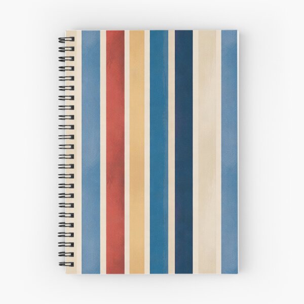 Item preview, Vintage Americana Navy Red Tan Vertical Stripe Pattern designed and sold by Mindful Wall Art Studio.