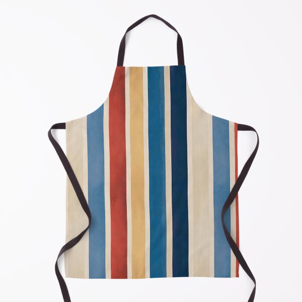 Item preview, Vintage Americana Navy Red Tan Vertical Stripe Pattern designed and sold by Mindful Wall Art Studio.