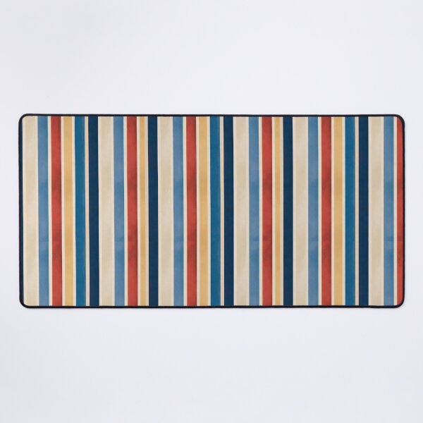 Item preview, Vintage Americana Navy Red Tan Vertical Stripe Pattern designed and sold by Mindful Wall Art Studio.