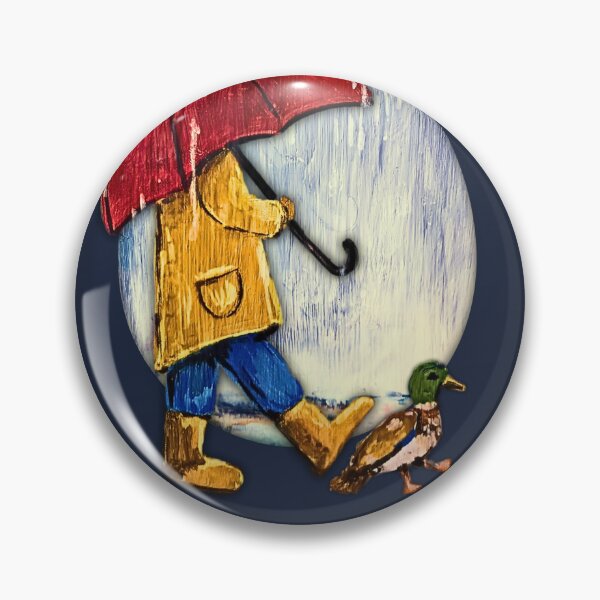 Item preview, Rainy Day Walk – Whimsical Duck & Umbrella Apparel Art designed and sold by ArtistsAtticWI.