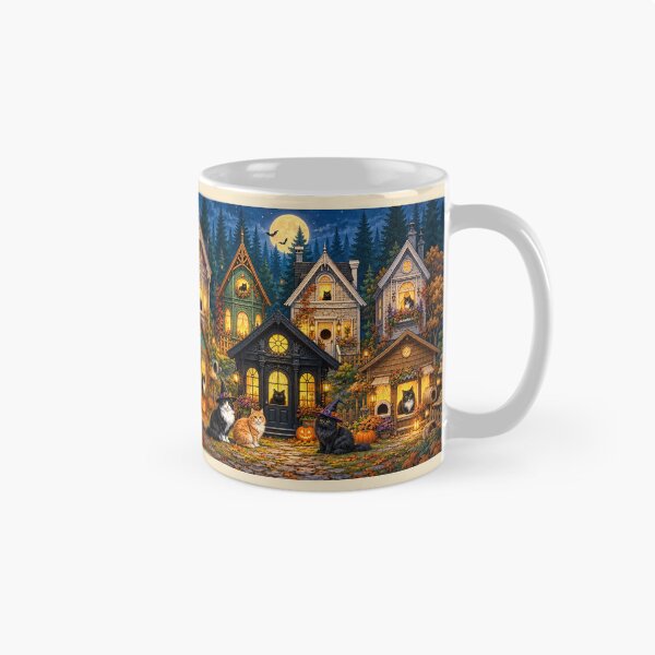 Item preview, The Cats of All Hallows’ Village — Halloween Folk Art designed and sold by Novel Works Studio.