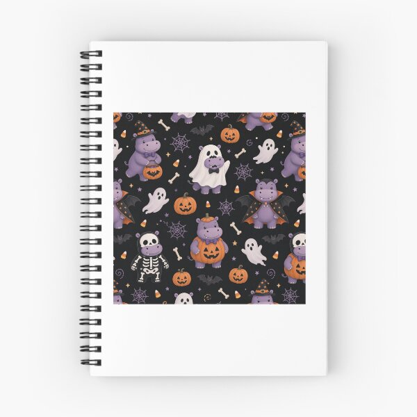 Item preview, Spooky Cute Hippos Halloween Pattern designed and sold by A1RB.