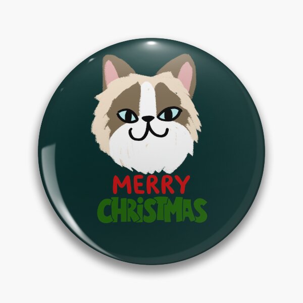 Item preview, Cute Ragdoll Cat Merry Christmas Holiday Art designed and sold by stormk10.