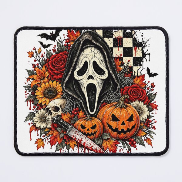 Item preview, Floral Halloween Horror Ghost Face Hooded Scary Mask designed and sold by Thread&Fable.