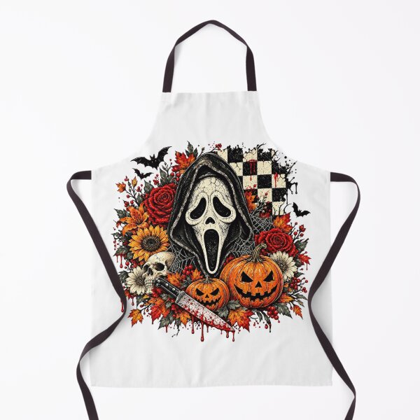 Item preview, Floral Halloween Horror Ghost Face Hooded Scary Mask designed and sold by Thread&Fable.