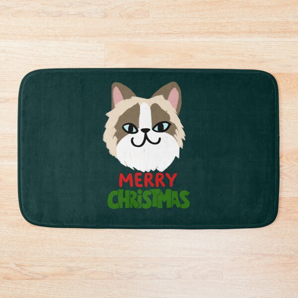 Item preview, Cute Ragdoll Cat Merry Christmas Holiday Art designed and sold by stormk10.