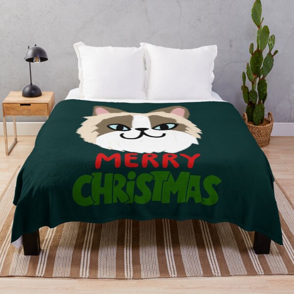 Item preview, Cute Ragdoll Cat Merry Christmas Holiday Art designed and sold by stormk10.