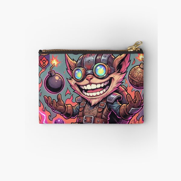 Item preview, Hexplosive Expert Ziggs Retro Comic Trading Card Game Art designed and sold by CuteKats.