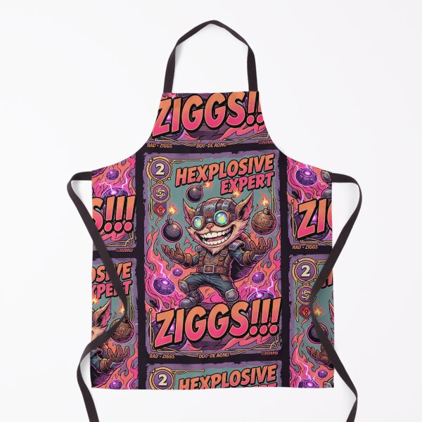 Item preview, Hexplosive Expert Ziggs Retro Comic Trading Card Game Art designed and sold by CuteKats.