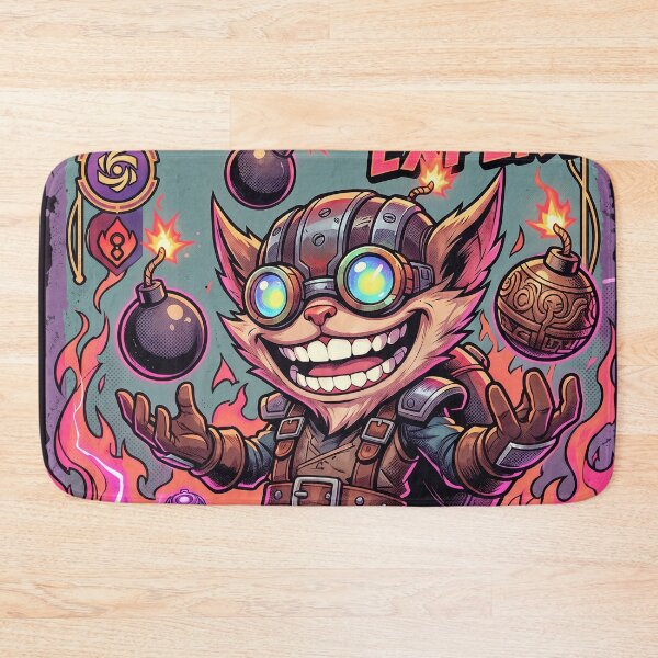 Item preview, Hexplosive Expert Ziggs Retro Comic Trading Card Game Art designed and sold by CuteKats.