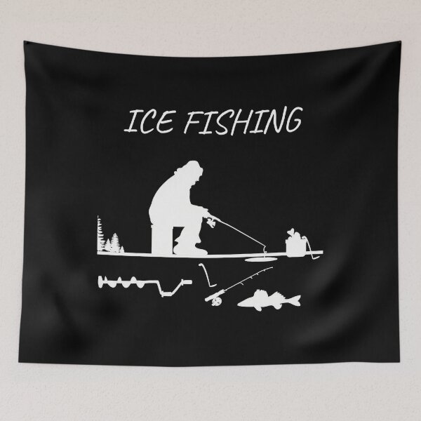 Artikelvorschau, Winter Ice Fishing, Angler Gift Tshirt entworfen und verkauft von MalwasBasket.