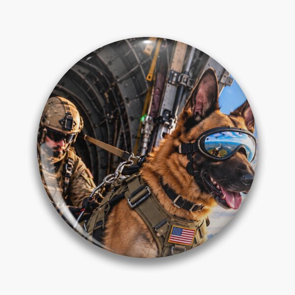 Item preview, American Airborne Malinois – US Military Working Dog Ready to Jump designed and sold by Redcon-fantasy.