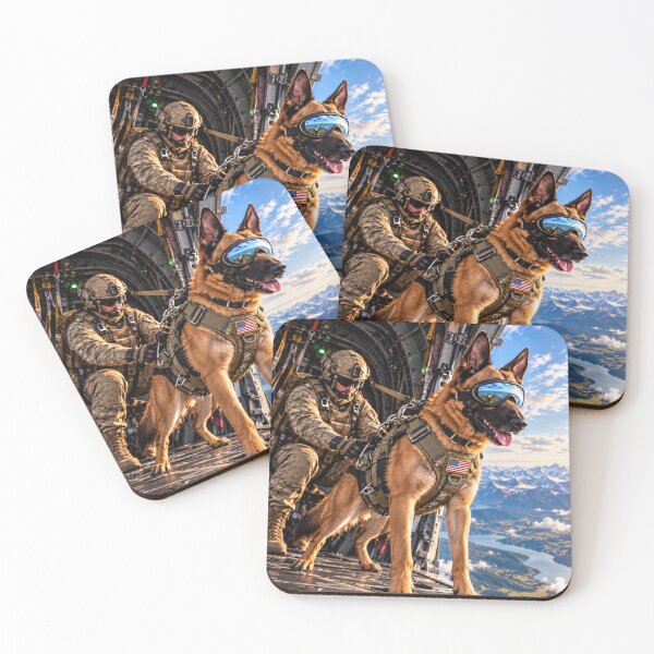 Item preview, American Airborne Malinois – US Military Working Dog Ready to Jump designed and sold by Redcon-fantasy.