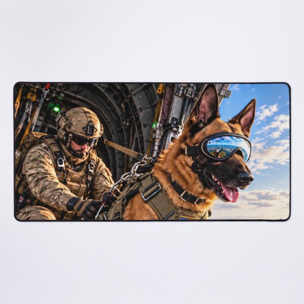 Item preview, American Airborne Malinois – US Military Working Dog Ready to Jump designed and sold by Redcon-fantasy.
