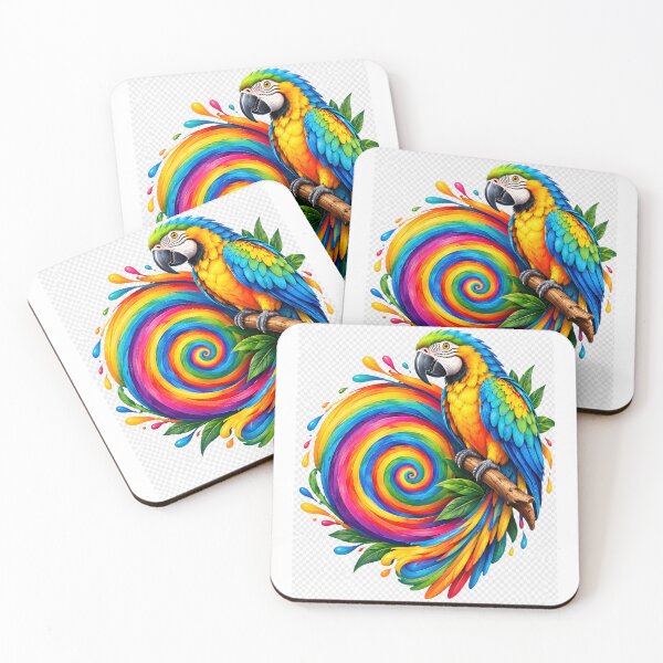 Item preview, Colorful parrot art designed and sold by urbanshop7.