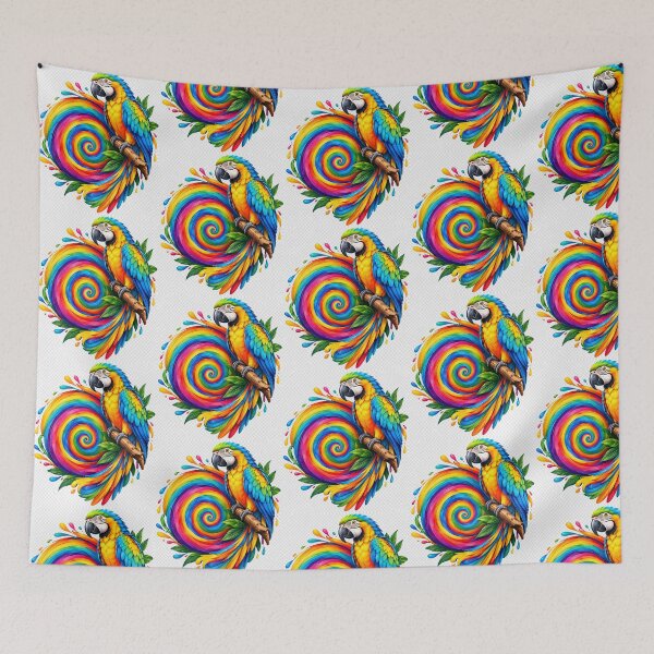 Item preview, Colorful parrot art designed and sold by urbanshop7.