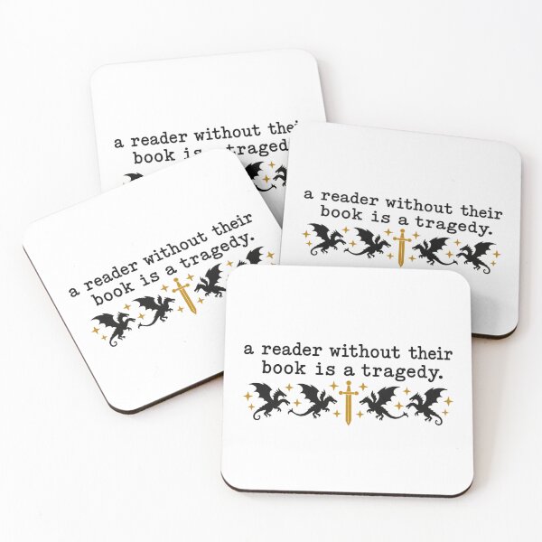 Item preview, a reader without their book is a tragedy - dragon aesthetic book quote design designed and sold by theliteraryedit.