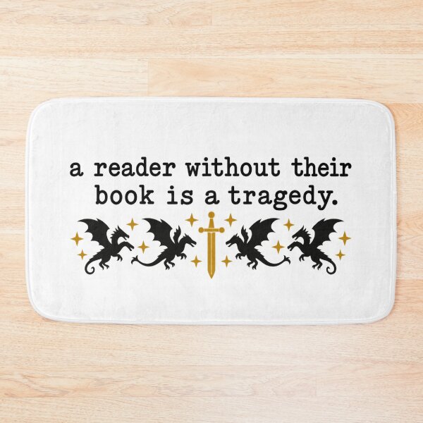 Item preview, a reader without their book is a tragedy - dragon aesthetic book quote design designed and sold by theliteraryedit.