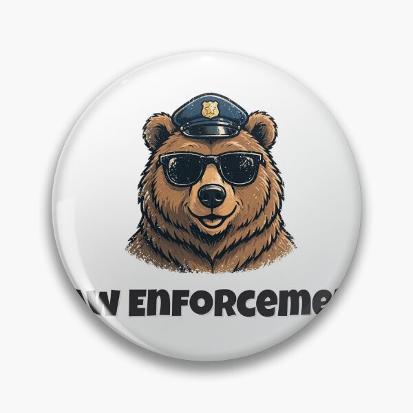 Artikelvorschau, Pfoten-Durchsetzung Lustiges Bären-Polizei-Design entworfen und verkauft von Wild Shades.