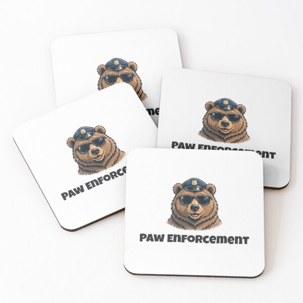 Item preview, Paw Enforcement Funny Bear Police Design designed and sold by Wild Shades.