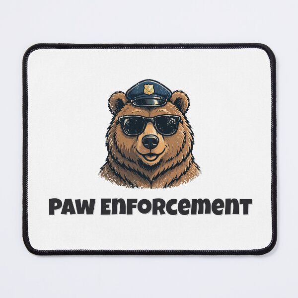 Item preview, Paw Enforcement Funny Bear Police Design designed and sold by Wild Shades.