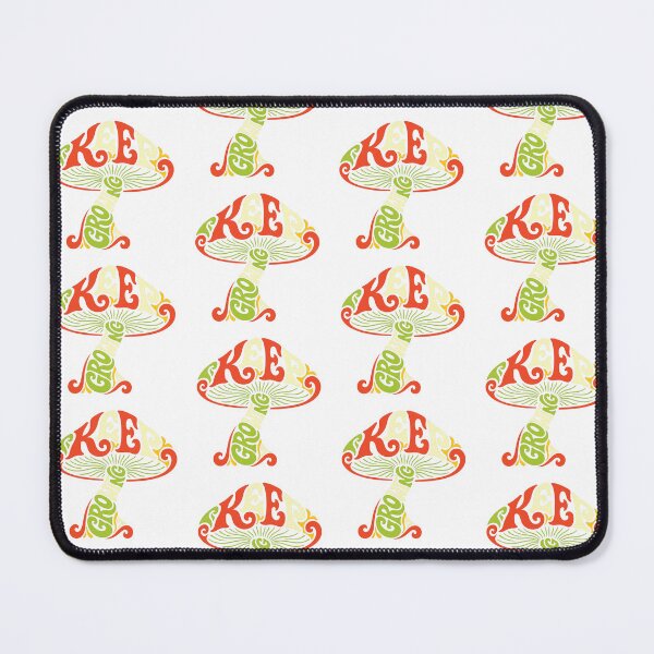 Item preview, Keep Growing – Mushroom Retro Motivational Typography designed and sold by CreativeArtisanPrints Shop.